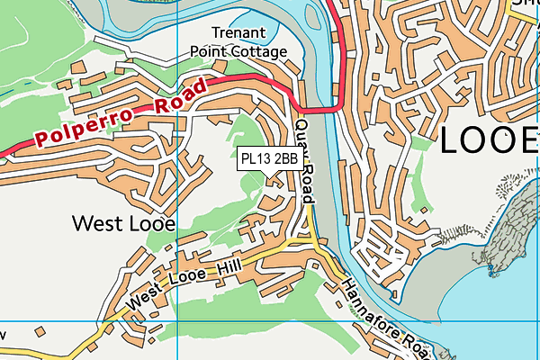 PL13 2BB map - OS VectorMap District (Ordnance Survey)