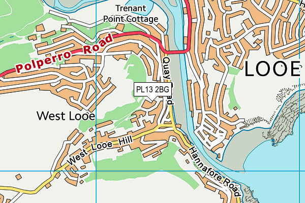 PL13 2BG map - OS VectorMap District (Ordnance Survey)