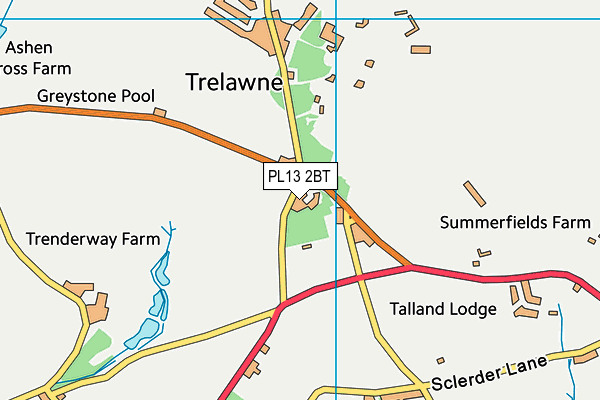 PL13 2BT map - OS VectorMap District (Ordnance Survey)