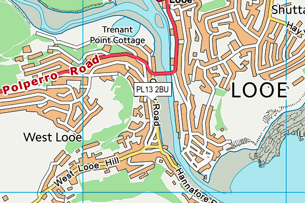 PL13 2BU map - OS VectorMap District (Ordnance Survey)