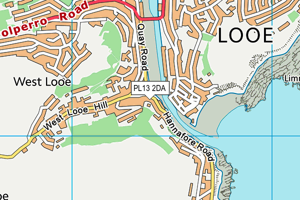 PL13 2DA map - OS VectorMap District (Ordnance Survey)