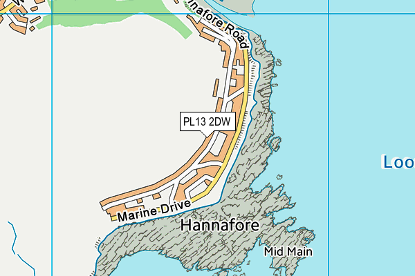 PL13 2DW map - OS VectorMap District (Ordnance Survey)