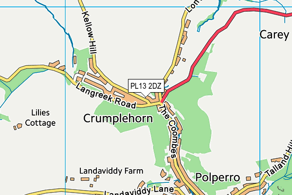 PL13 2DZ map - OS VectorMap District (Ordnance Survey)