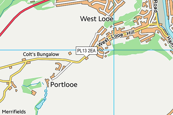 PL13 2EA map - OS VectorMap District (Ordnance Survey)