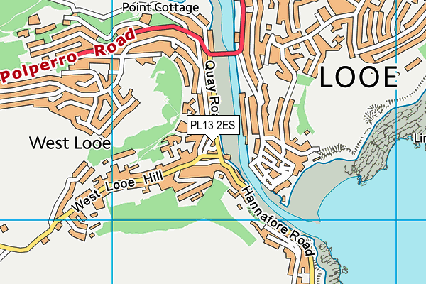 PL13 2ES map - OS VectorMap District (Ordnance Survey)