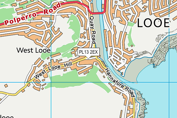 PL13 2EX map - OS VectorMap District (Ordnance Survey)