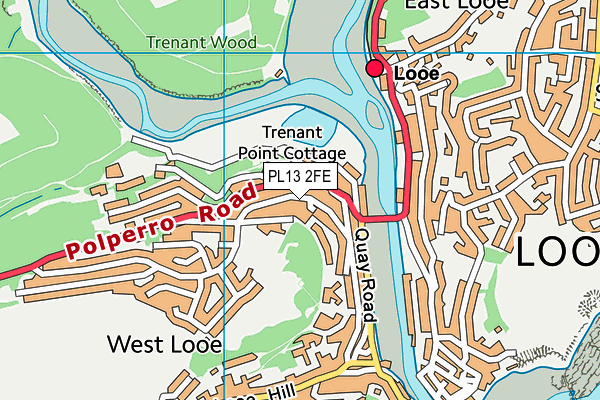 PL13 2FE map - OS VectorMap District (Ordnance Survey)