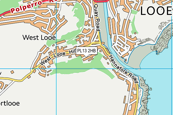 PL13 2HB map - OS VectorMap District (Ordnance Survey)