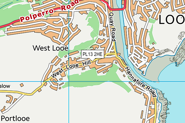 PL13 2HE map - OS VectorMap District (Ordnance Survey)