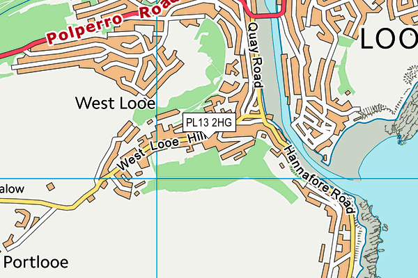 PL13 2HG map - OS VectorMap District (Ordnance Survey)