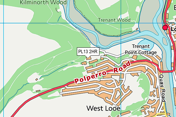 PL13 2HR map - OS VectorMap District (Ordnance Survey)