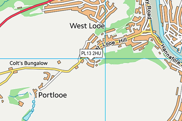 PL13 2HU map - OS VectorMap District (Ordnance Survey)