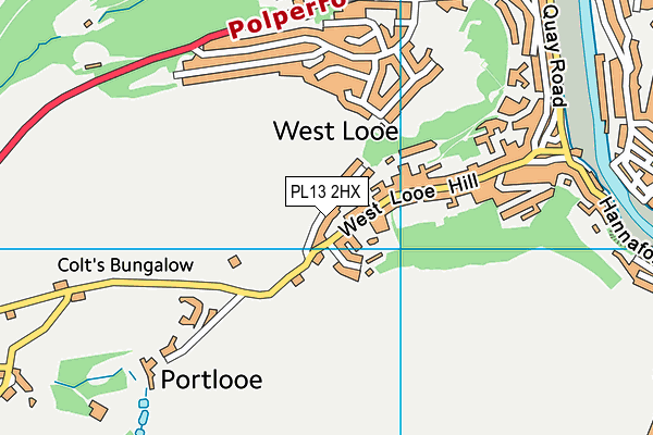 PL13 2HX map - OS VectorMap District (Ordnance Survey)