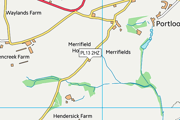 PL13 2HZ map - OS VectorMap District (Ordnance Survey)