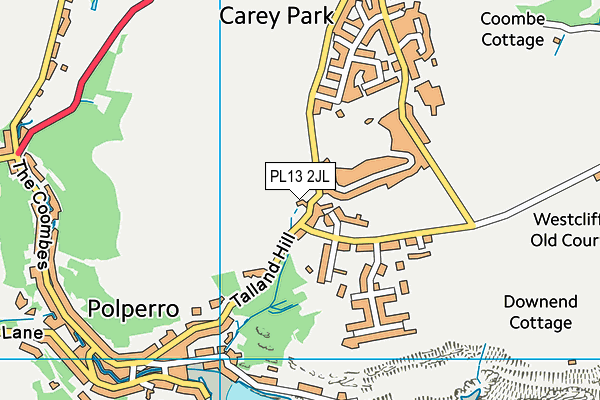 PL13 2JL map - OS VectorMap District (Ordnance Survey)
