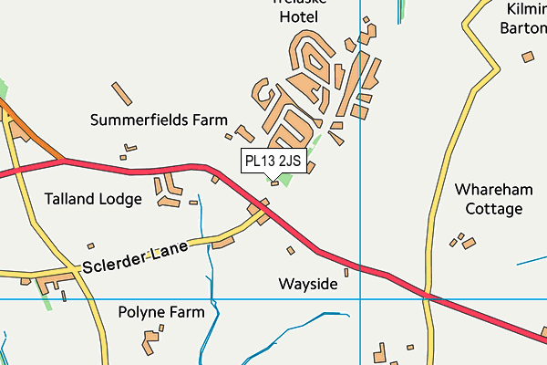 PL13 2JS map - OS VectorMap District (Ordnance Survey)