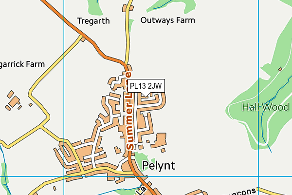 PL13 2JW map - OS VectorMap District (Ordnance Survey)