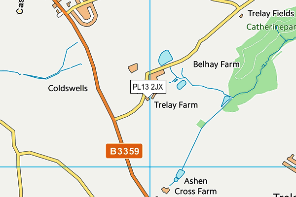 PL13 2JX map - OS VectorMap District (Ordnance Survey)