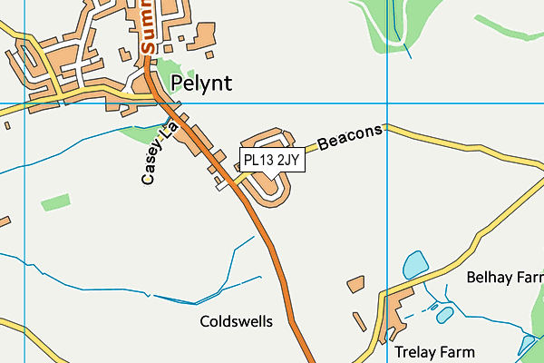 PL13 2JY map - OS VectorMap District (Ordnance Survey)