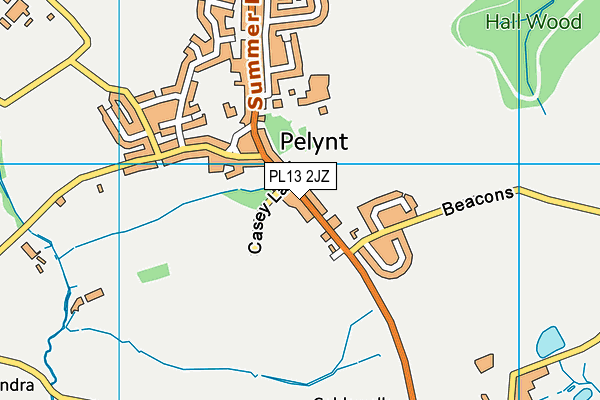 PL13 2JZ map - OS VectorMap District (Ordnance Survey)
