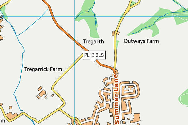 PL13 2LS map - OS VectorMap District (Ordnance Survey)