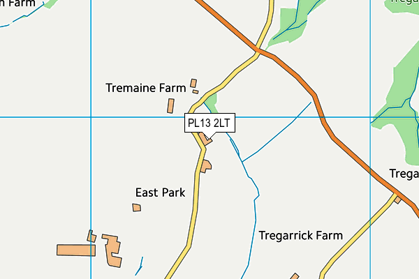 PL13 2LT map - OS VectorMap District (Ordnance Survey)