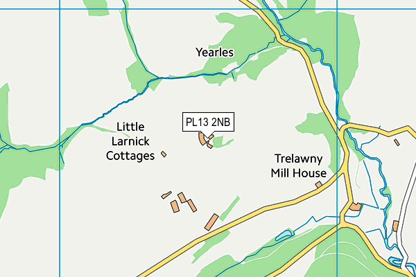 PL13 2NB map - OS VectorMap District (Ordnance Survey)