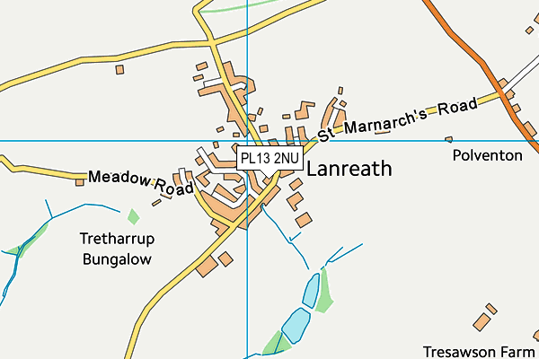 PL13 2NU map - OS VectorMap District (Ordnance Survey)