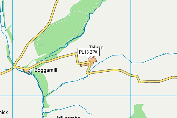 PL13 2PA map - OS VectorMap District (Ordnance Survey)