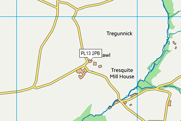 PL13 2PB map - OS VectorMap District (Ordnance Survey)