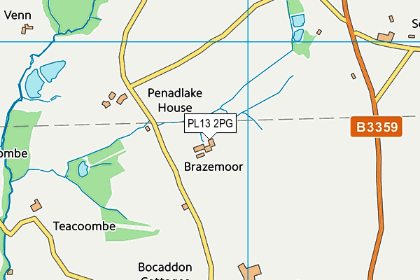 PL13 2PG map - OS VectorMap District (Ordnance Survey)