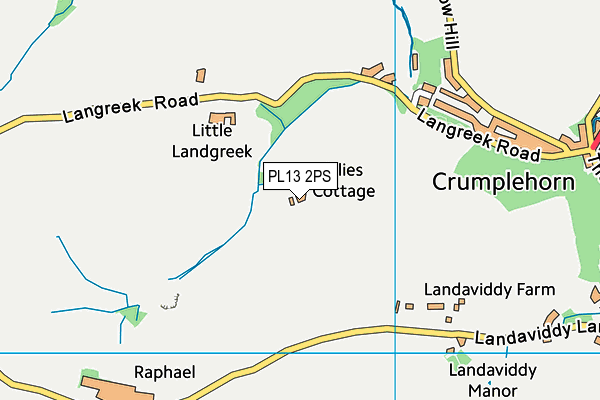 PL13 2PS map - OS VectorMap District (Ordnance Survey)