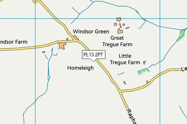 PL13 2PT map - OS VectorMap District (Ordnance Survey)