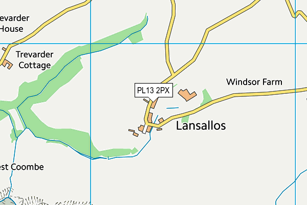 PL13 2PX map - OS VectorMap District (Ordnance Survey)