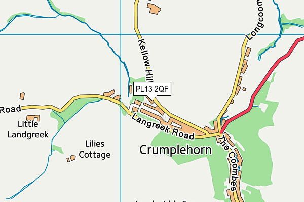 PL13 2QF map - OS VectorMap District (Ordnance Survey)