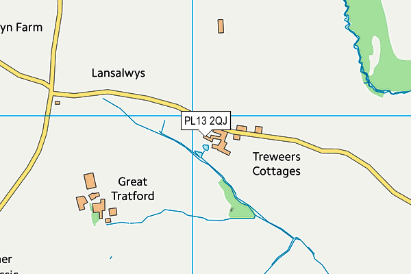 PL13 2QJ map - OS VectorMap District (Ordnance Survey)