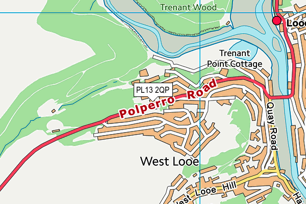 PL13 2QP map - OS VectorMap District (Ordnance Survey)