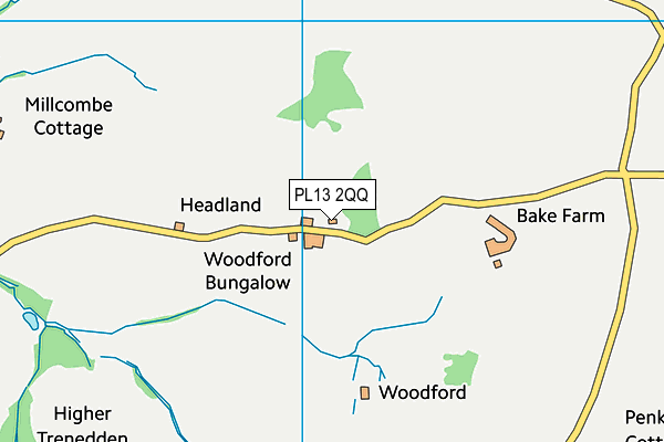 PL13 2QQ map - OS VectorMap District (Ordnance Survey)