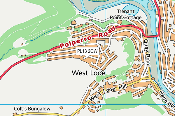 PL13 2QW map - OS VectorMap District (Ordnance Survey)