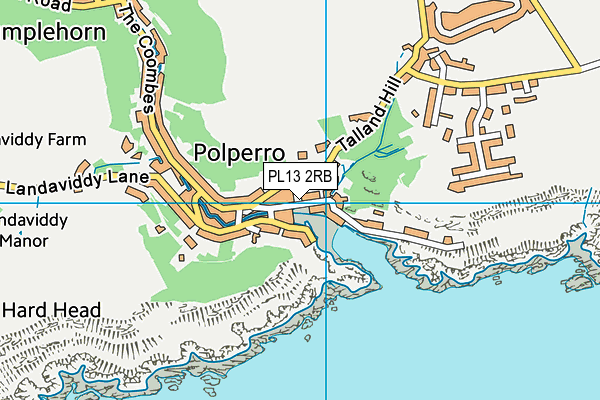 PL13 2RB map - OS VectorMap District (Ordnance Survey)