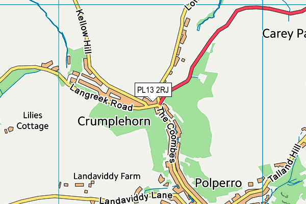 PL13 2RJ map - OS VectorMap District (Ordnance Survey)