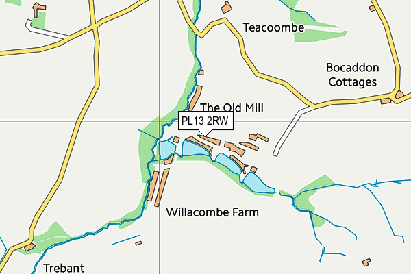 PL13 2RW map - OS VectorMap District (Ordnance Survey)