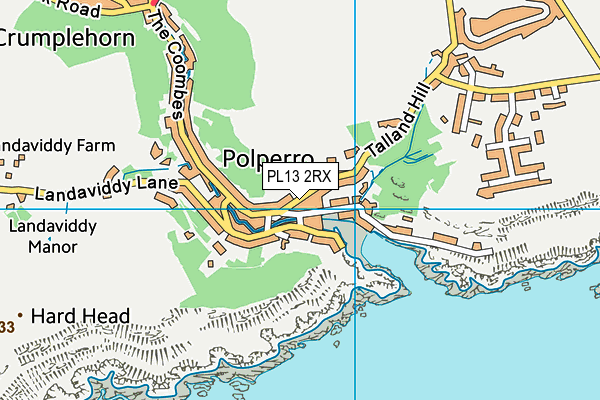 PL13 2RX map - OS VectorMap District (Ordnance Survey)