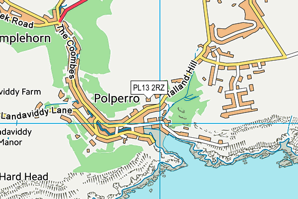 PL13 2RZ map - OS VectorMap District (Ordnance Survey)