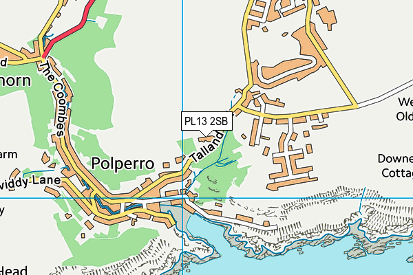 PL13 2SB map - OS VectorMap District (Ordnance Survey)