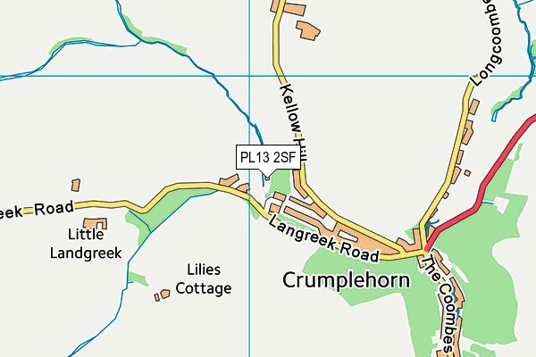 PL13 2SF map - OS VectorMap District (Ordnance Survey)