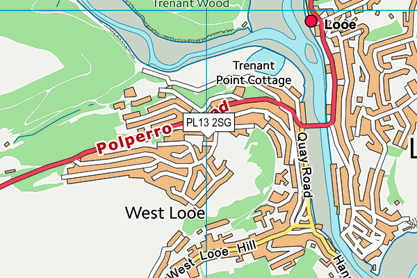 PL13 2SG map - OS VectorMap District (Ordnance Survey)