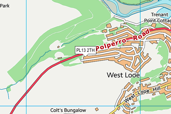 PL13 2TH map - OS VectorMap District (Ordnance Survey)