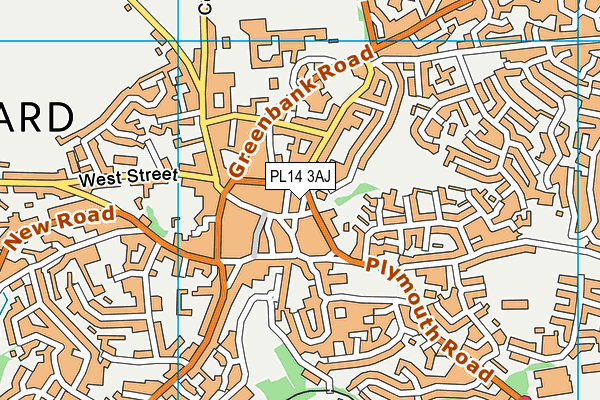 PL14 3AJ map - OS VectorMap District (Ordnance Survey)