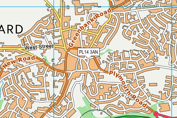 PL14 3AN map - OS VectorMap District (Ordnance Survey)